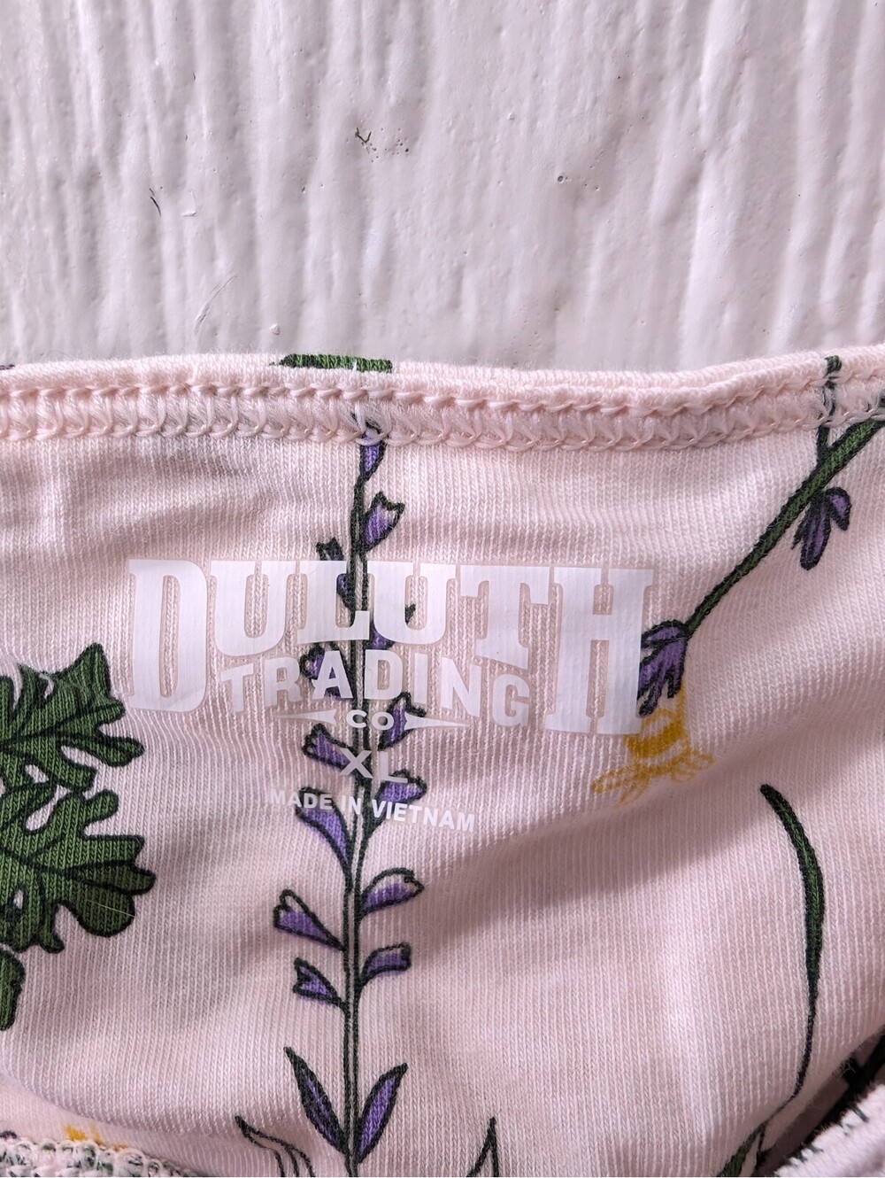 Duluth Trading Organic Cotton Bralette Bra Floral Wildflowers Women's Size XL - Picture 4 of 6